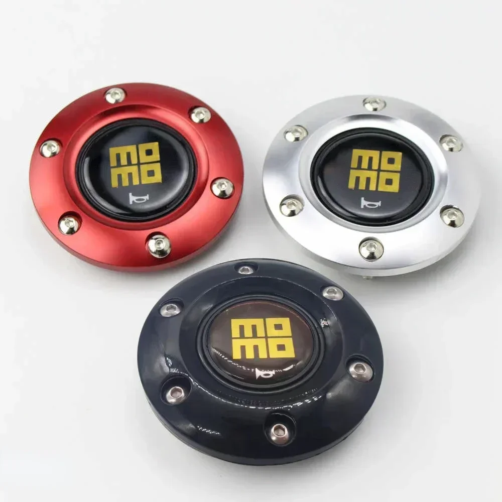 Universal Black for Racing Car Steering Wheel Horn Button Red/Silver/Black