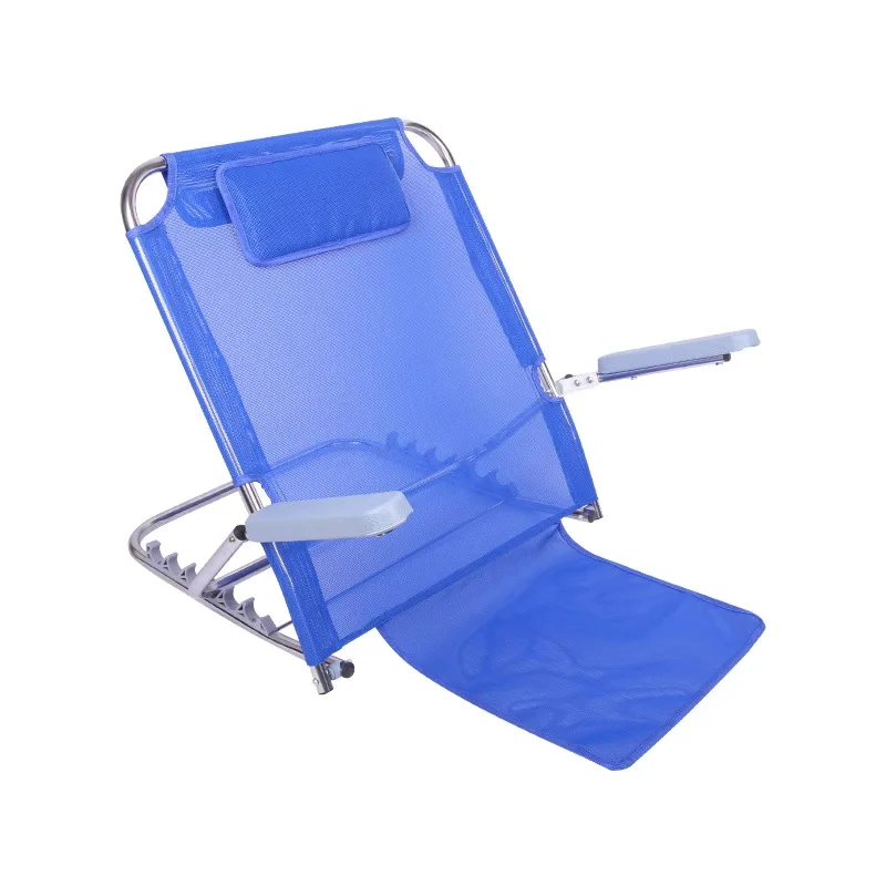 Folding Bed Backrest Support Semi-reclining Legless Backrest Chair Bedside Care Products for The Elderly Stainless Steel