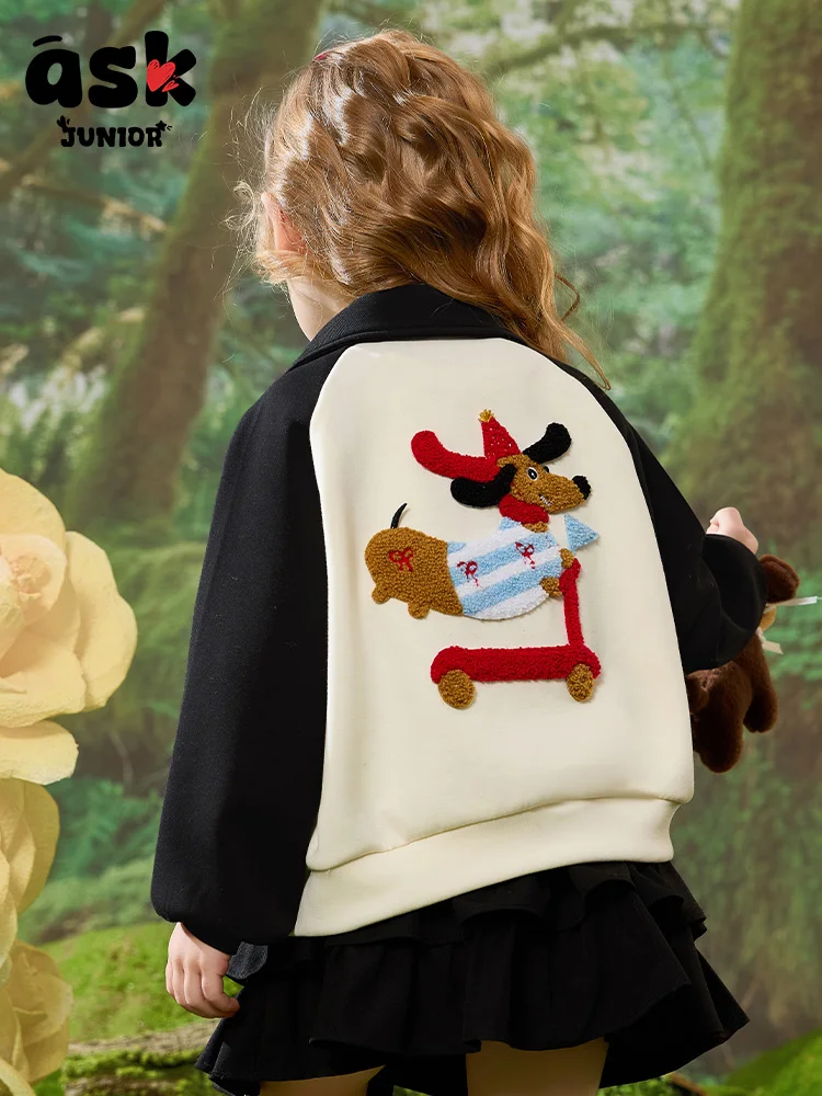 سترة ربيعية للأطفال الرضع بألوان متباينة وأكتاف مكشوفة وأكمام طويلة ملابس أطفال محبوكة بطية صدر السترة للفتيات #5