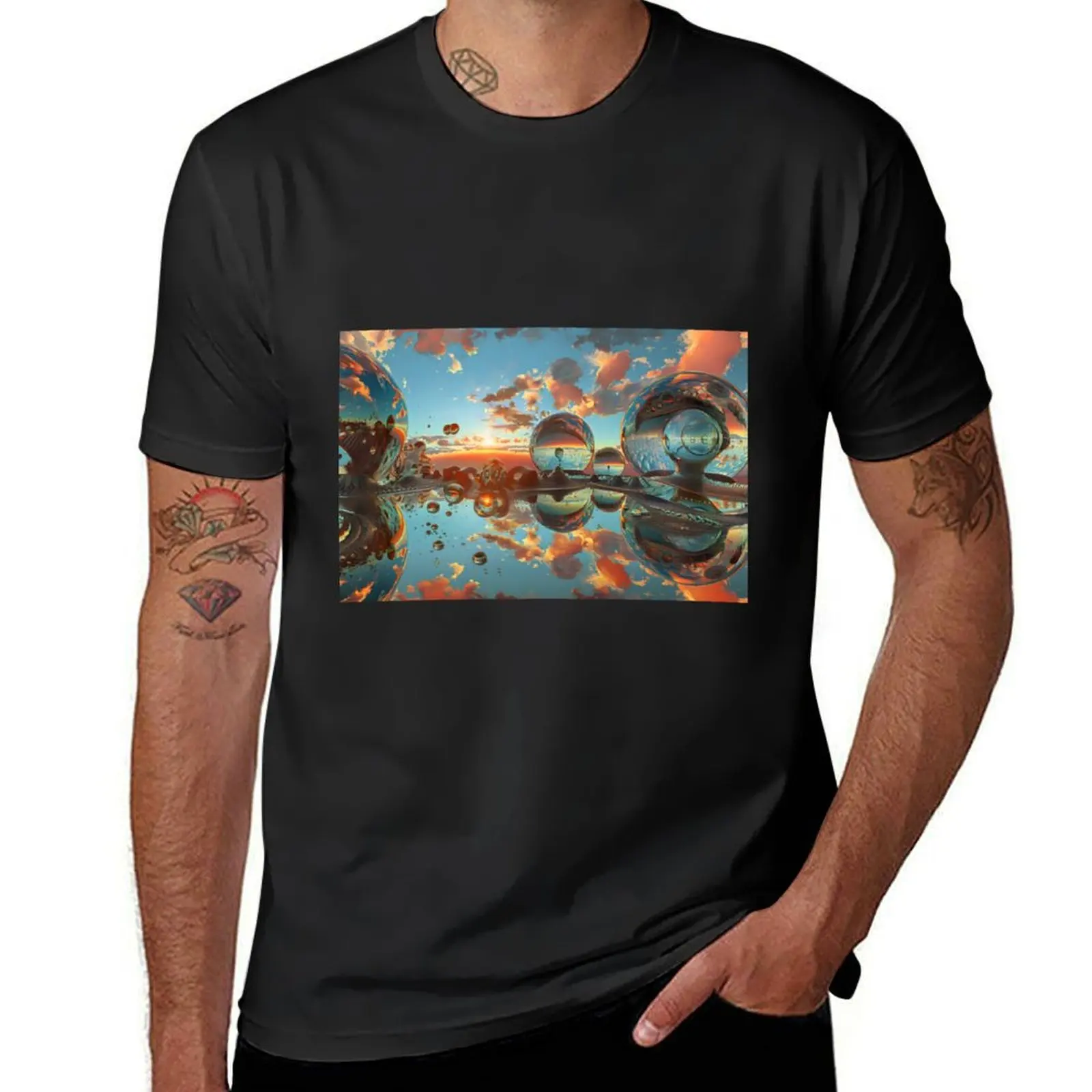 Sunrise Symphony: Surreal Spectacle T-Shirt plain hippie clothes oversized t shirts for men