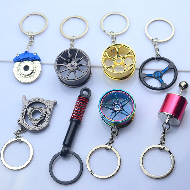 Tuning Keychain Car Modification Cylinder Head Engine Gasket Model Keychain Key Ring DIY Key Chain For F1 Racing Fans Gifts 1Pcs