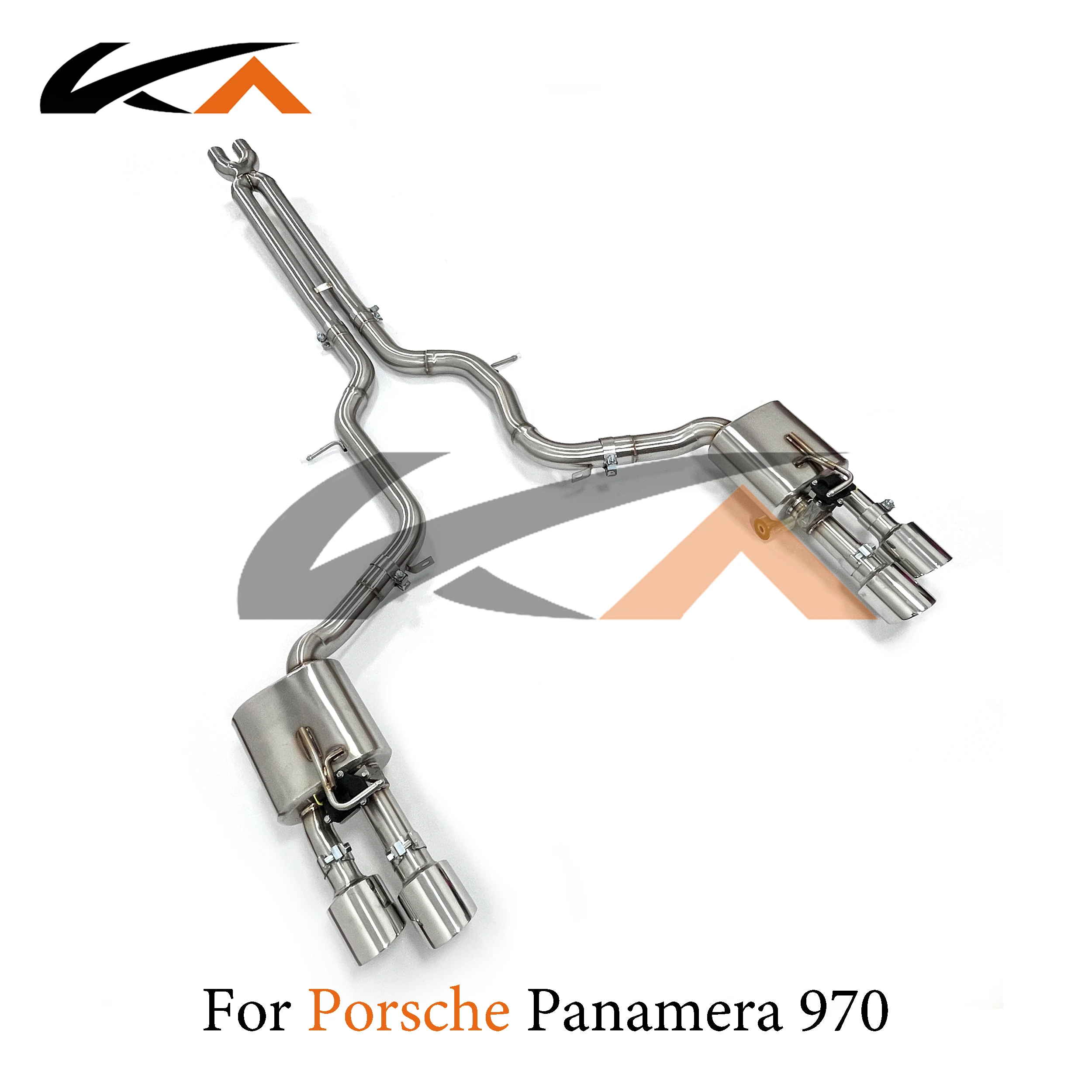 KA Tuning exhaust system stainless catback for Porsche Panamera 970 Turbo 4.8T rear section performance parts muffler with valve