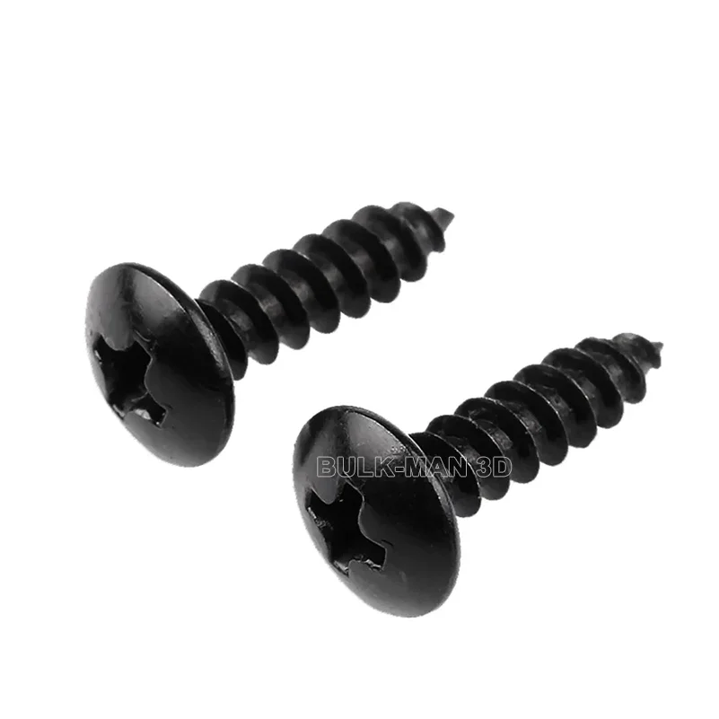 10/20/50pcs M3 M4 M5 Aço Carbono Preto Treliça de Madeira Parafuso Cera Parafusos Auto-roscantes