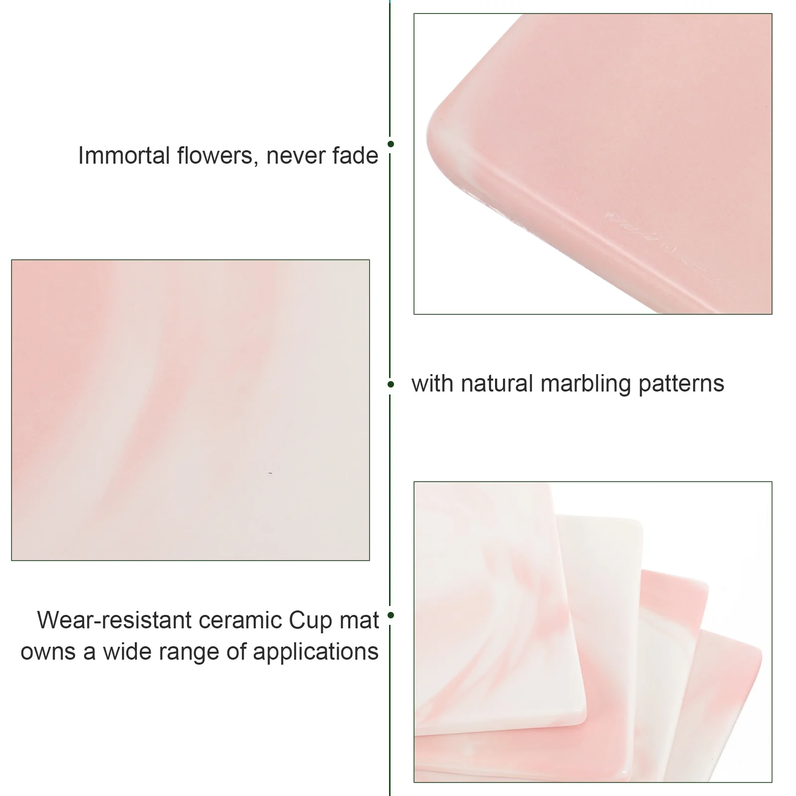 

4Pcs Decorative Table Mats Heat Insulating Cup Coasters Natural Look Desktop Accessory Table Mats Cup Coaster