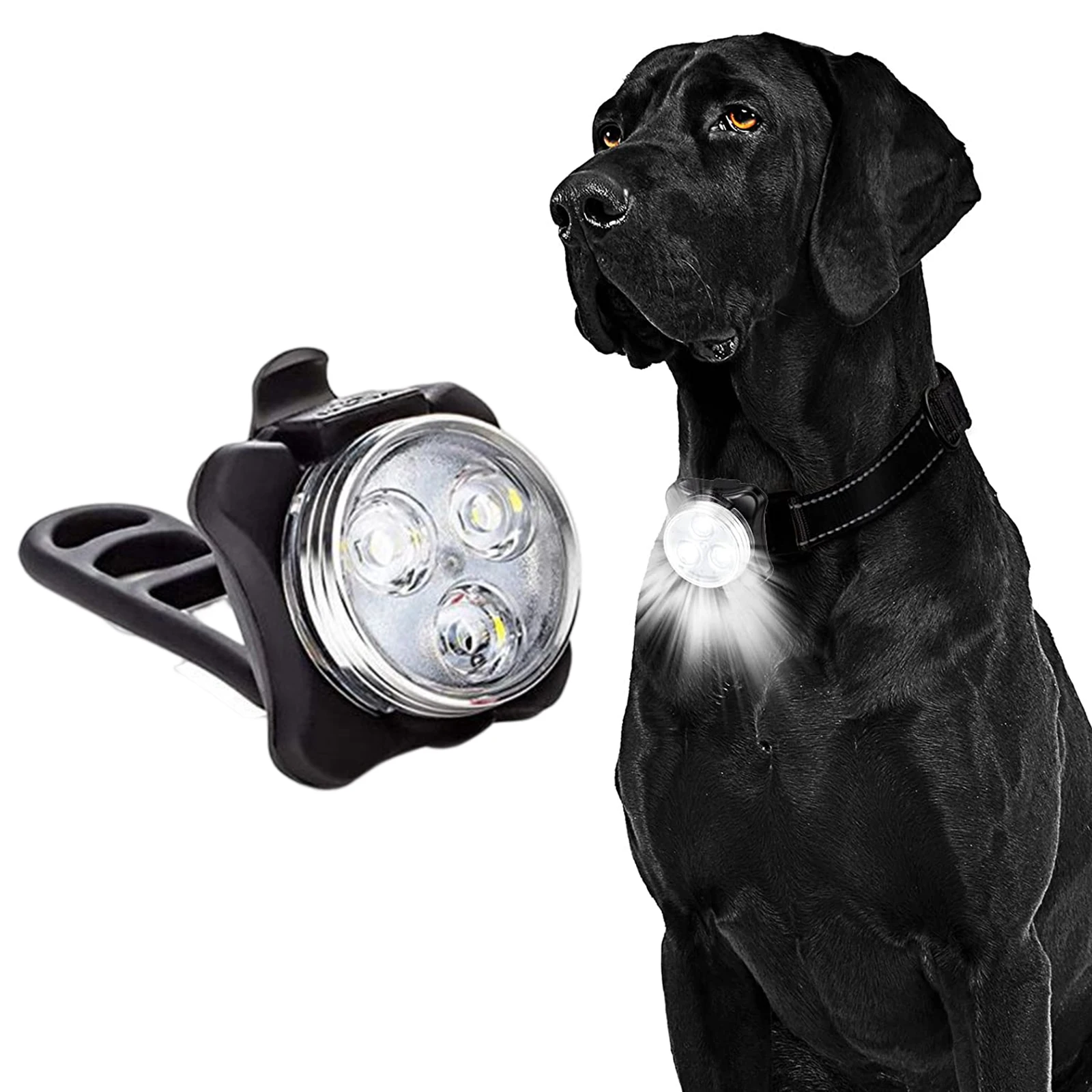 LED Dog Collar Light Rechargeable Waterproof Luminous Collar Adjustable Dog Night Light Pet Dog Safety Necklace