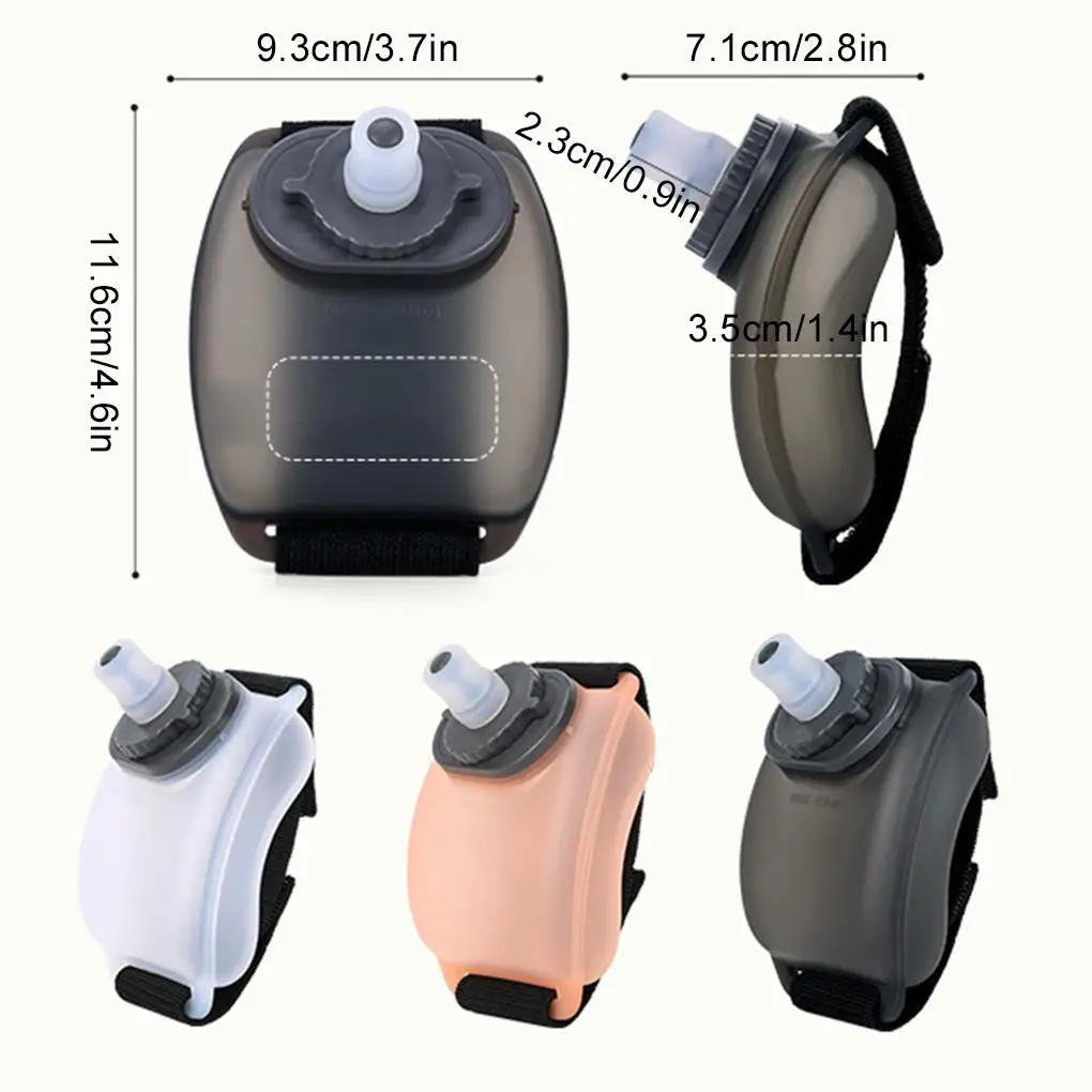 Mini Running Wrist Water Bottle Kettle Holder Wrist Storage Bag Hydration Pack Soft Flask For Marathon Riding Fitness Climbing