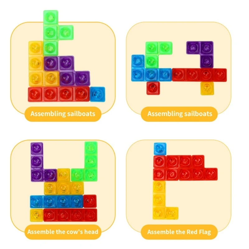 Portable Puzzle Toy Creative Entertaining Cubes Puzzle Game Building Block Toy for Challenging Mind Of Teens and Adults