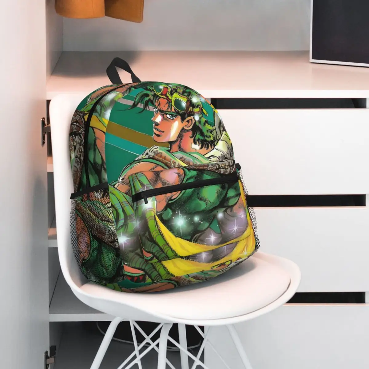 Jojo Bizarre Adventure Joseph Joestar Anime Backpack Daypack Large Capacity Kids BookBag School Bag Shoulder Bags for Men Women