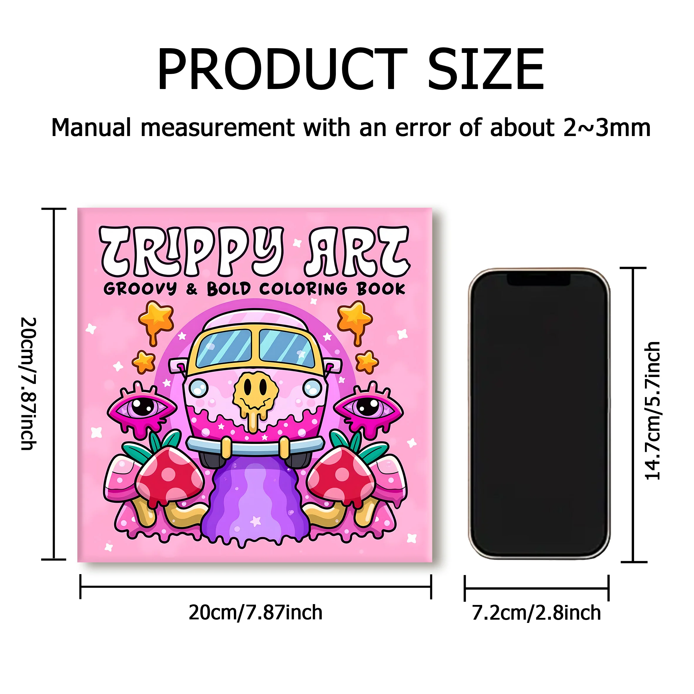 TRIPPY ART Patterns Coloring Book for Adults Cute Drawing Book Perfect Gift for Party and Birthday