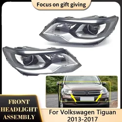 For Volkswagen VW Tiguan 2013 2014 2015 2016 2017 Front Headlight Assembly Clear Lens Chrome Head Lamp Light Replacement Parts