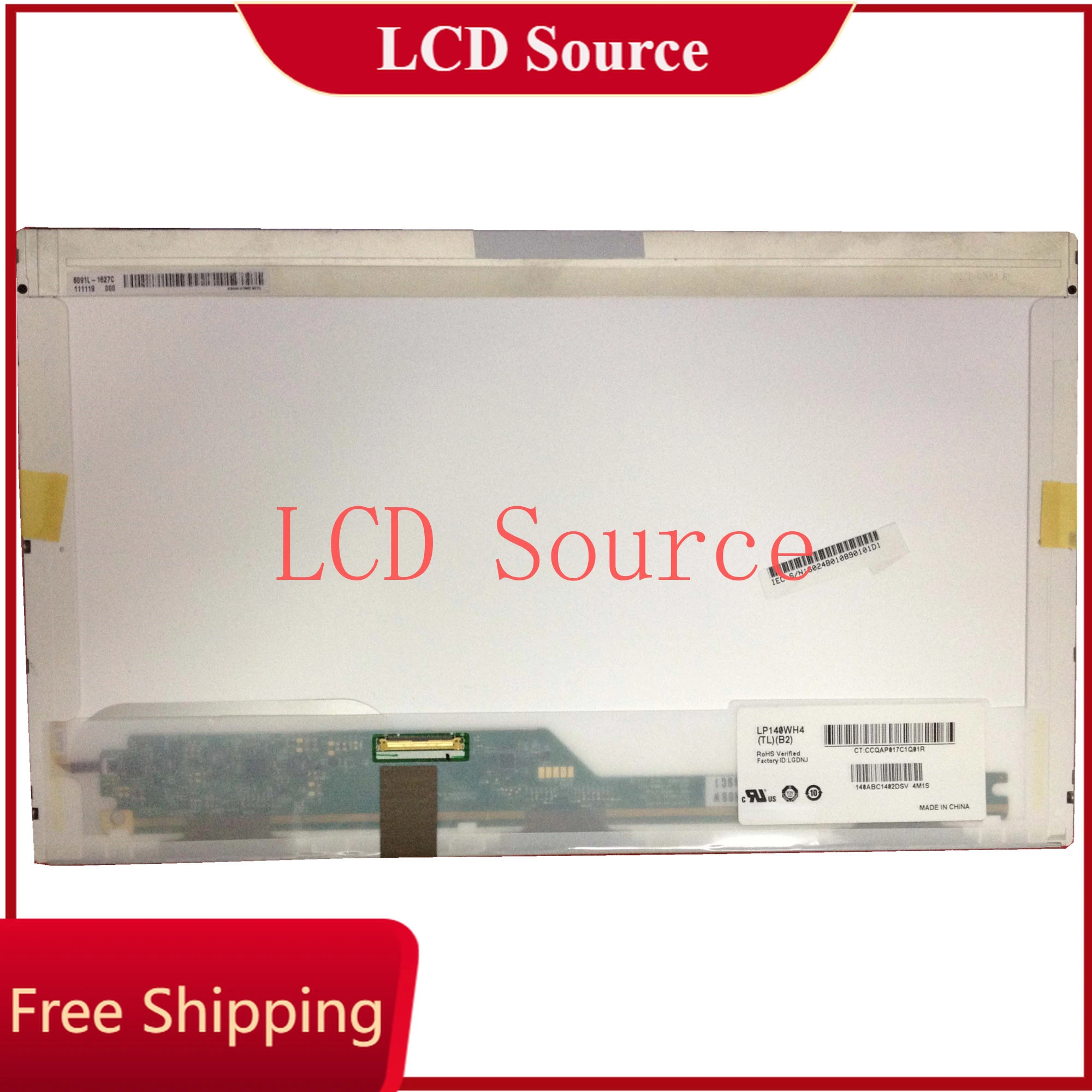 LP140WH4 TLB2 TLB1 TLN1 TLA1 TLD1 TLC1 N140BGE-L22 L21  LP140WH1 TLC6 TLA3 TLE3 TLA1 TLC3 LTN140AT06 40PINS HD LCD Screen Laptop