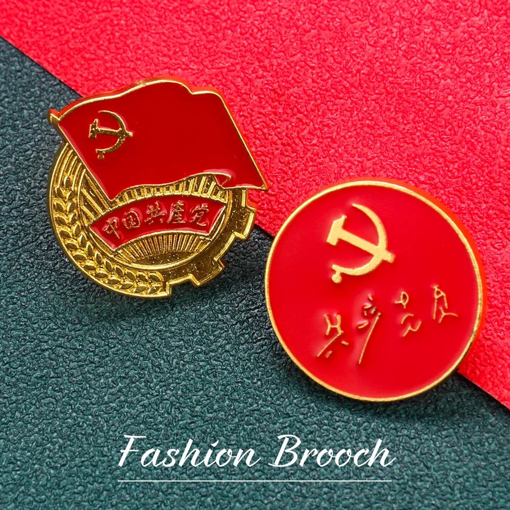 Chiński czerwony pięciogwiazdkowy flaga broszka emaliowana armia dzień 1 sierpnia flaga komunistyczna liga młodzieży Pin Party of China komunism