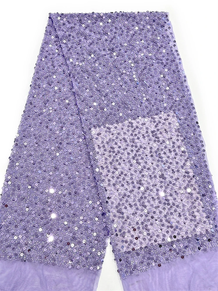 أحدث أقمشة الدانتيل الأفريقي 2025 جودة عالية الترتر العريس التطريز للنساء فستان حفلات الزفاف شبكة أقمشة الدانتيل 5 ياردات