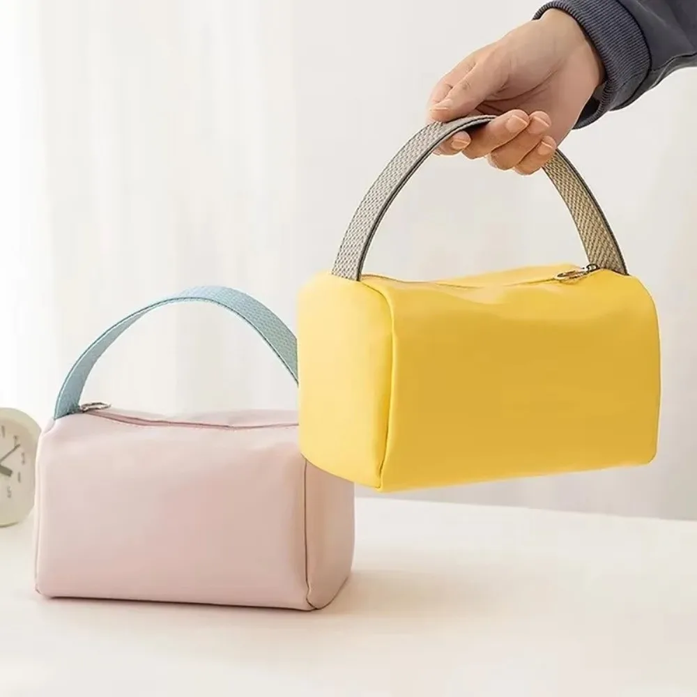 Portable PU Toiletry Bag Large Capacity Waterproof Cosmetic Case Square Shape Easy to Clean Cosmetic Storage Bag Travel