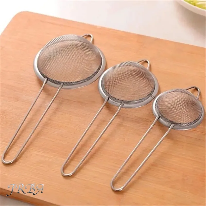 Coador de Malha Ultrafina de Aço Inoxidável para Suco, Leite de Soja, Óleo, Bolinhos, Hotpot, Colher Coador, Utensílio Doméstico de Cozinha