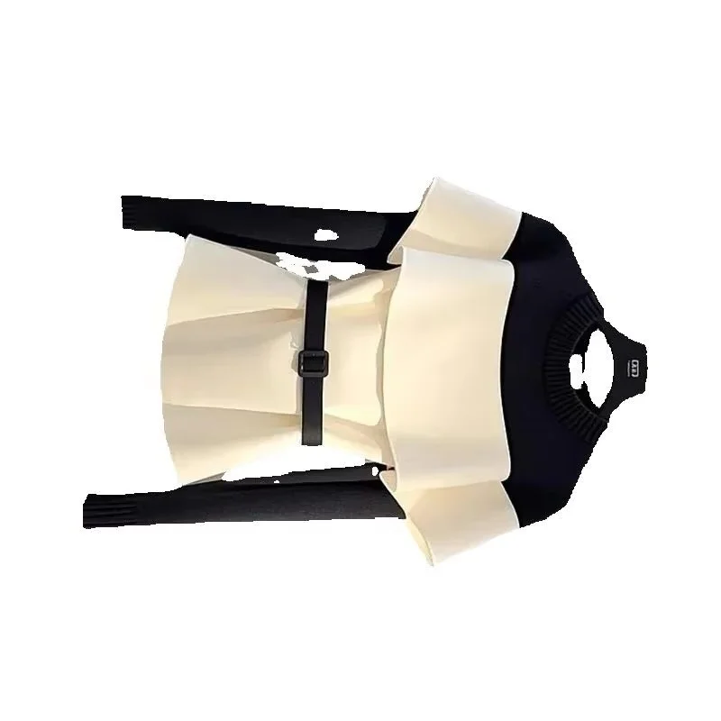 

Ladies Small Fragrance Black And White Stitching Comfortable Pullover Sweater Chic Joker Slim Long-Sleeved Sweater Pullover Top