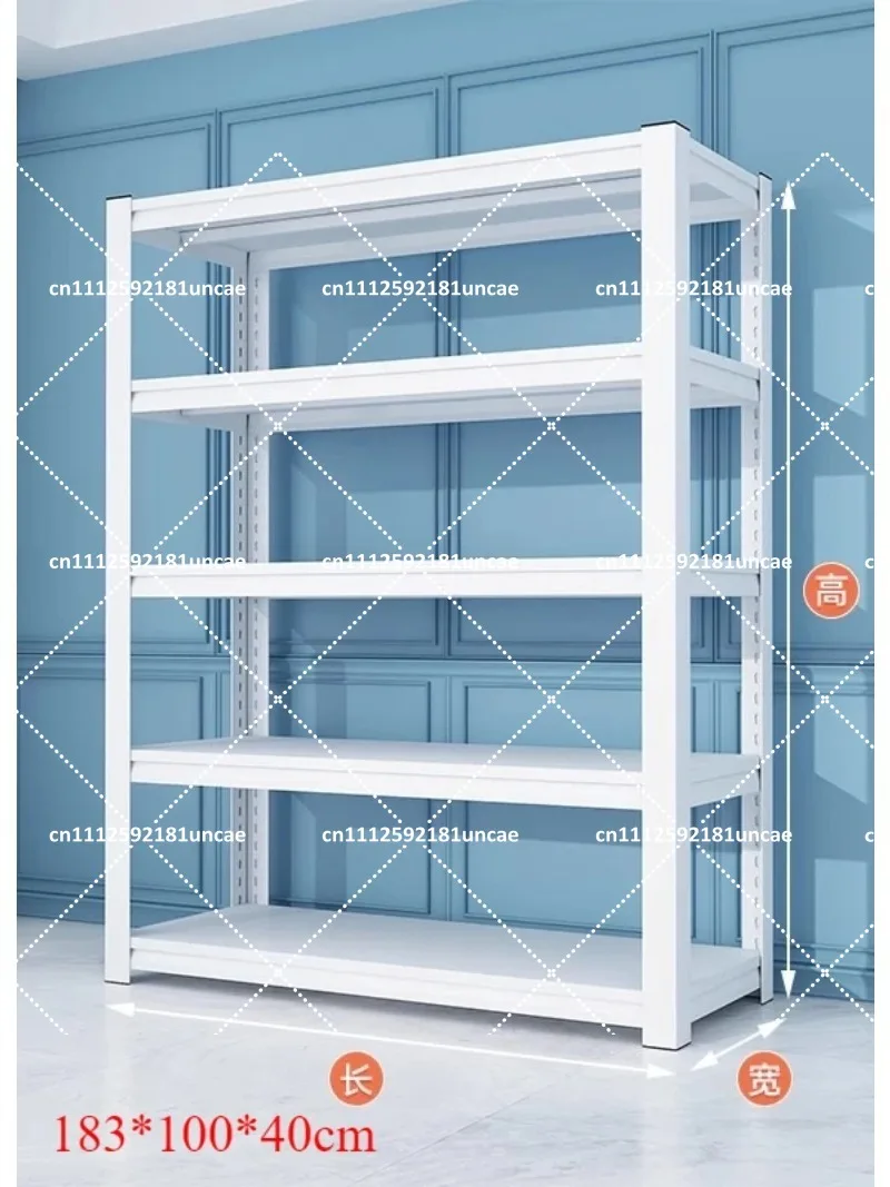 Steel Multi-Layer Storage Shelves for Basement, Garage, and Supermarket, Heavy Duty Iron Shelving Unit 183x100x40cm