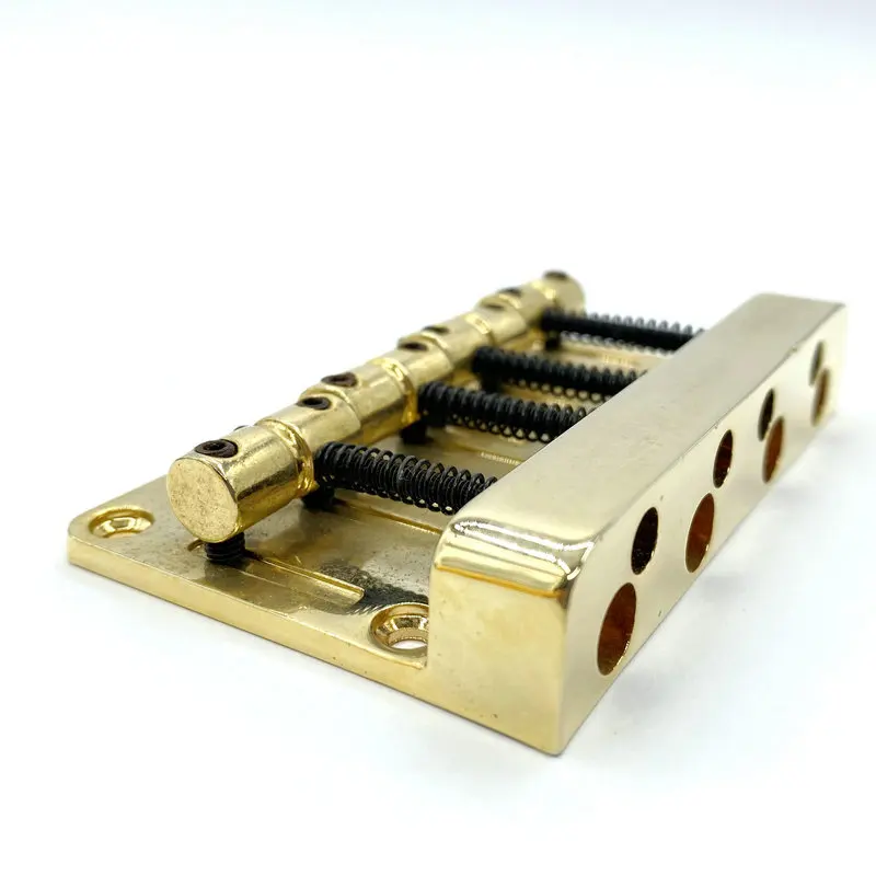 4 String Electric Bass Bridges Golden Color Made by Korea Factory Fixed Bridge For PB Or Jazz Bass  Bridge With Rust