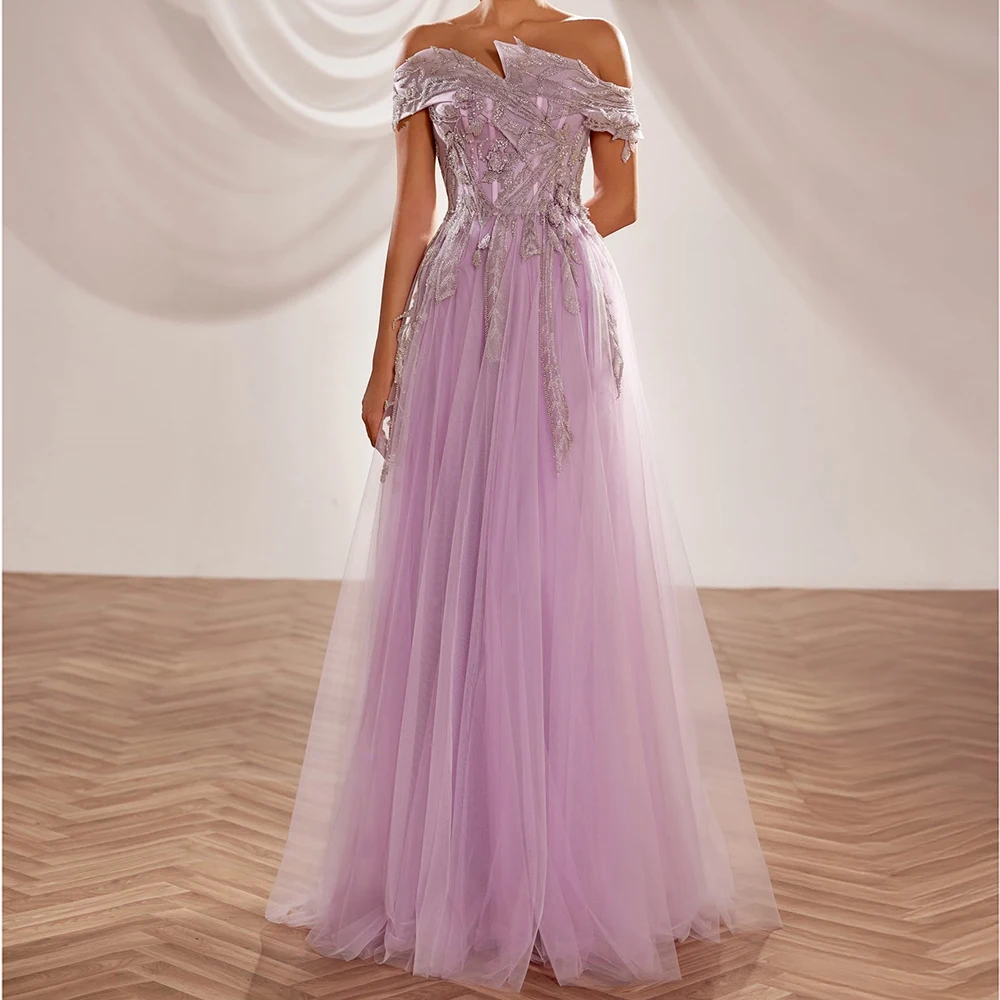 

Вечерние платья трапециевидной формы с цветами по индивидуальному заказу, длиной до пола, с открытыми плечами, платье для выпускного вечера, модное вечернее платье с открытой спиной и блестками