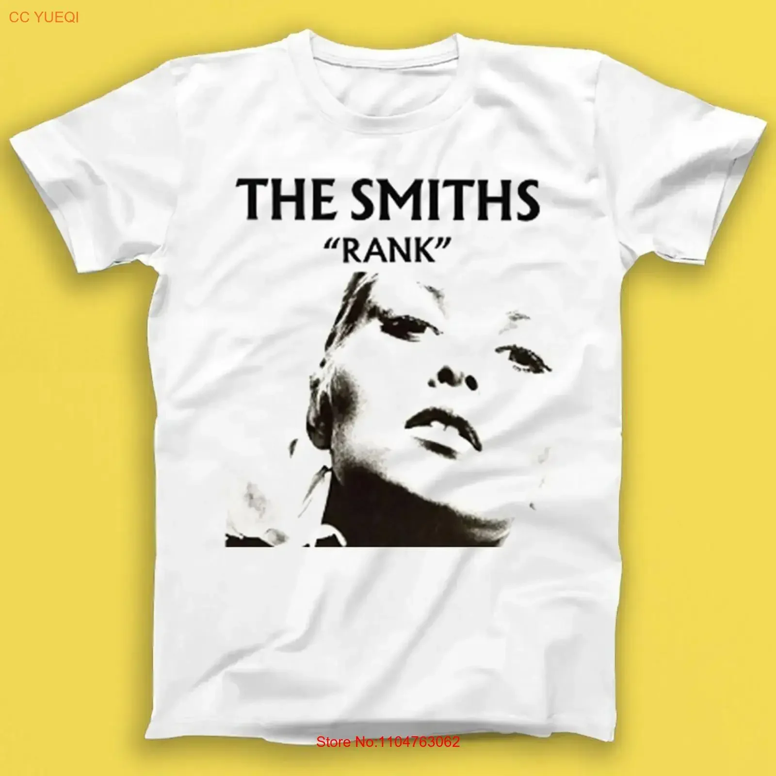 The Smiths Rank Punk Rock Music T shirt S 5XL Q8174 vintage Washed Slightly fashion Breathable homme Versatile Soft Casual
