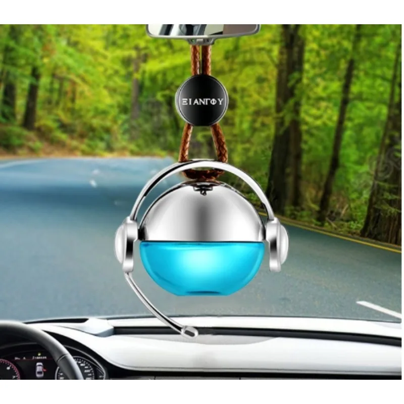 Car Air Freshener Ornament Perfume Bottle Pendant Essential Oils Auto Perfume Bottle Hanging Glass Bottle Car-styling