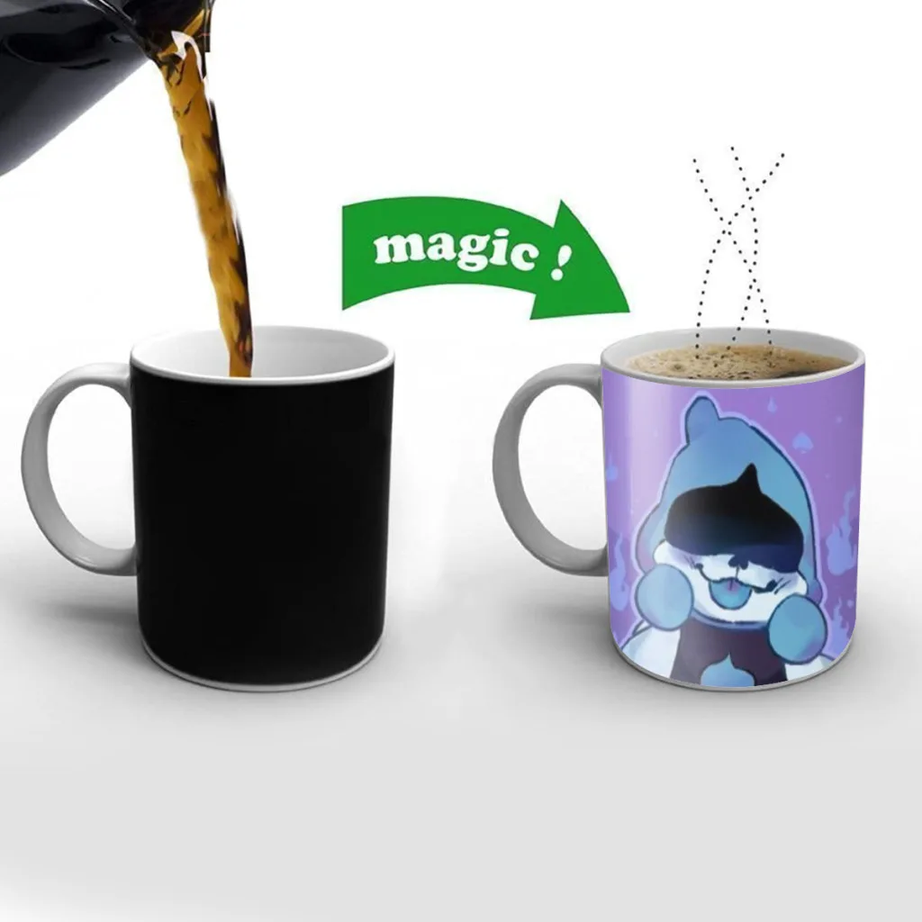 

Deltarune Game Free shipping Mug Changing Color Ceramic Coffee Mugs Magic Tea Cup Best Gift