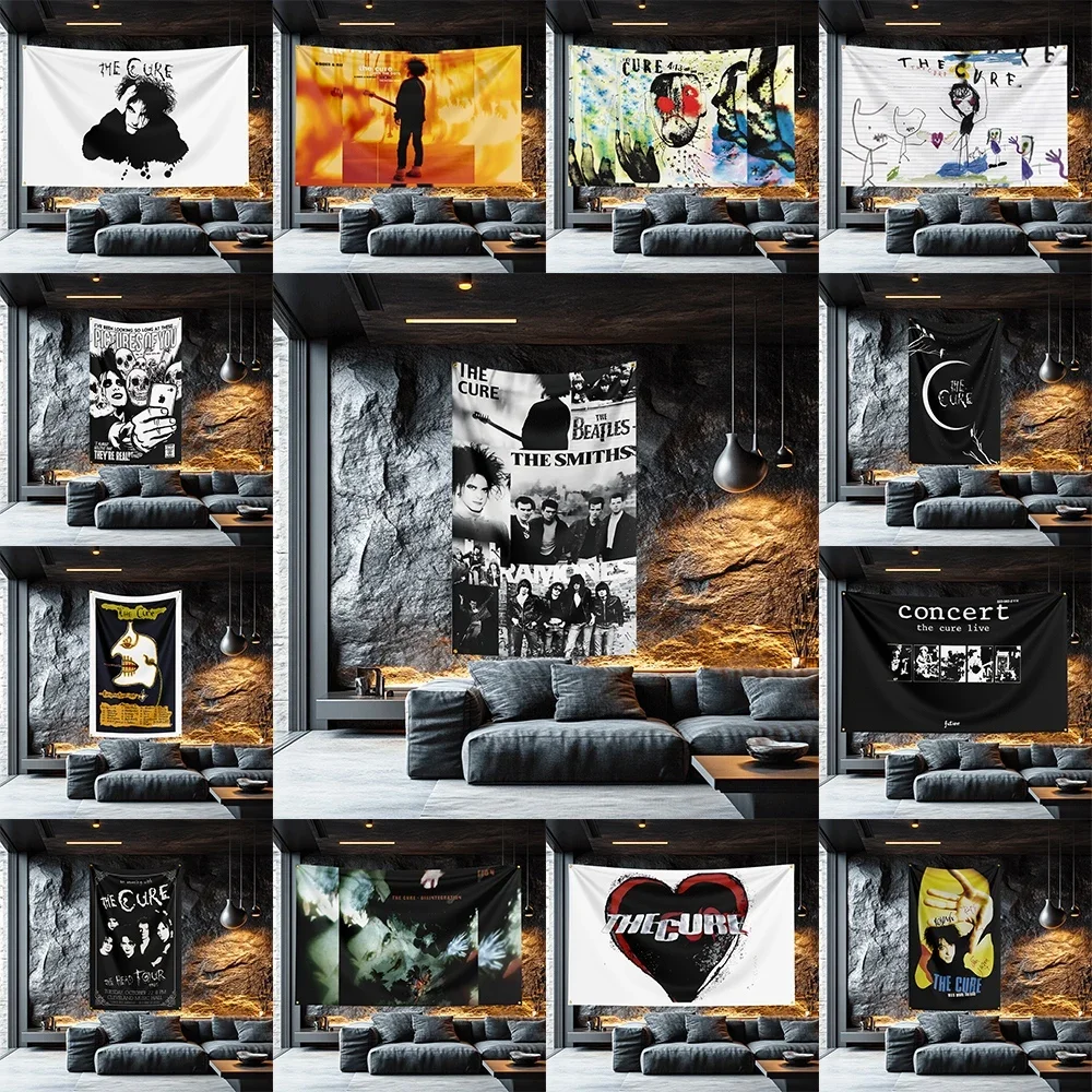 the cure Tribute Band Flag  Polyester Decorative Banner For Garage Wall Decor Rocker Gift