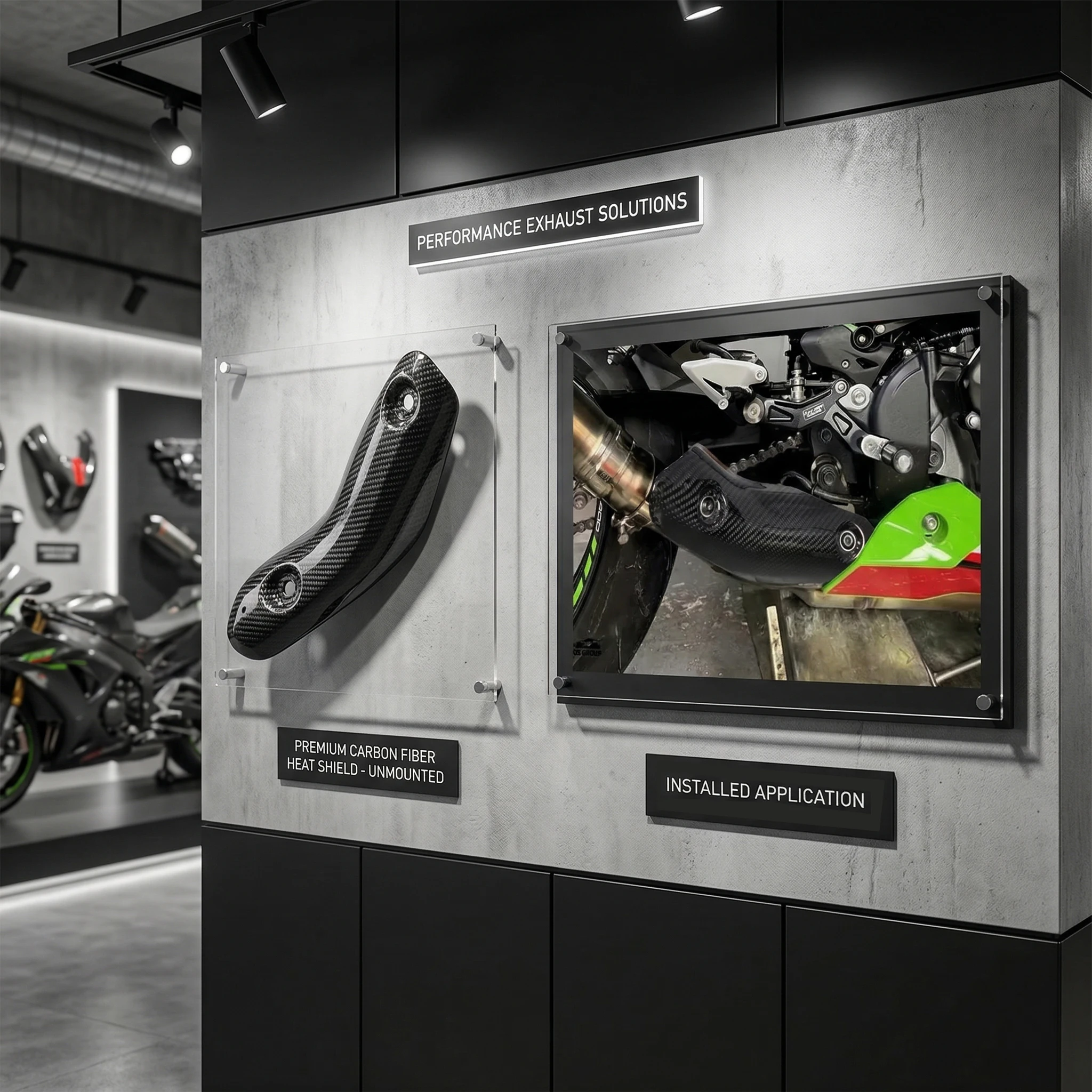 

High-Quality Aftermarket Part Carbon Fiber Motorcycle Exhaust Pipe Protection for Kawasaki ZX-4R 2023-2025 ZX-4RR 2023-2025