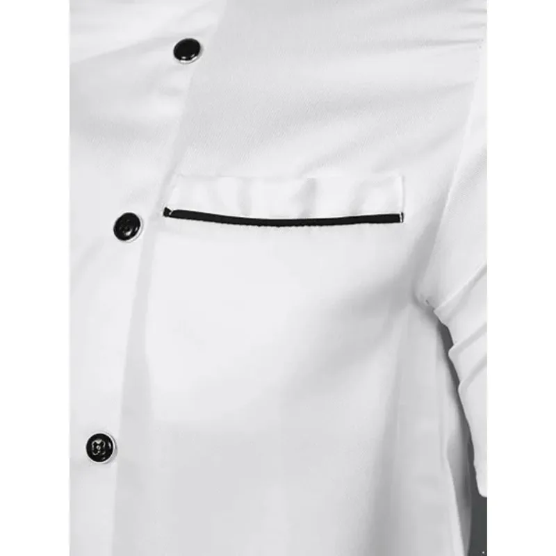 유니섹스 셰프 재킷 통기성과 편안함을 갖춘 반팔 셰프 재킷 주방 요리 셰프 레스토랑 유니폼