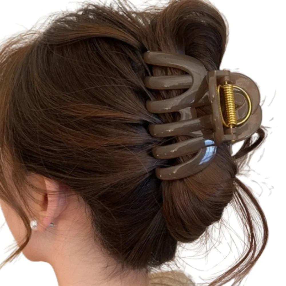 

Простой коготь для волос в виде тыквы во французском стиле, забавная милая заколка для волос 9 см/3,54 дюйма, темпераментная заколка в виде акулы, ежедневная