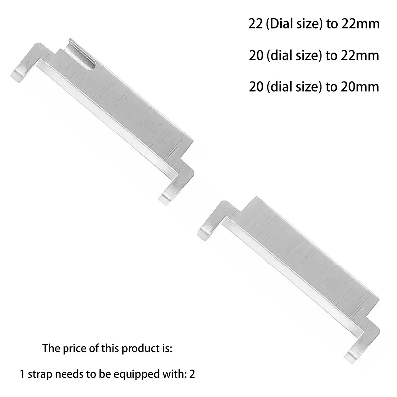 Watch Band Adapters 20mm To 18mm 20mm 22mm To 22mm 22mm To 20mm Quick Release Pins Watchband Connector Spring Bars