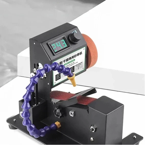 

CX-350W Multi-Function Household Miniature Water Abrasive Belt Machine Stepless Speed Regulation Wet And Dry Sanding Machine