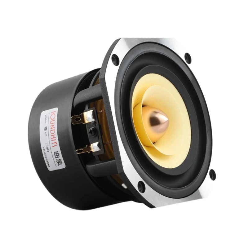 

4-inch Full-frequency Speaker Cast Aluminum Basin Frame Speaker Tweeter Fever Midrange HIFI Bass Bookshelf Car Modified Speaker