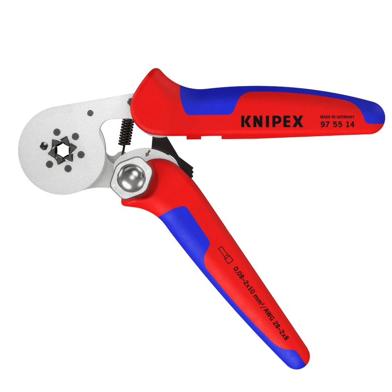 KNIPEX 97 55 14 Self Adjusting Crimping Pliers Wire Ferrules With Lateral Access Chrome-platedmulti-component Grips 180 MM