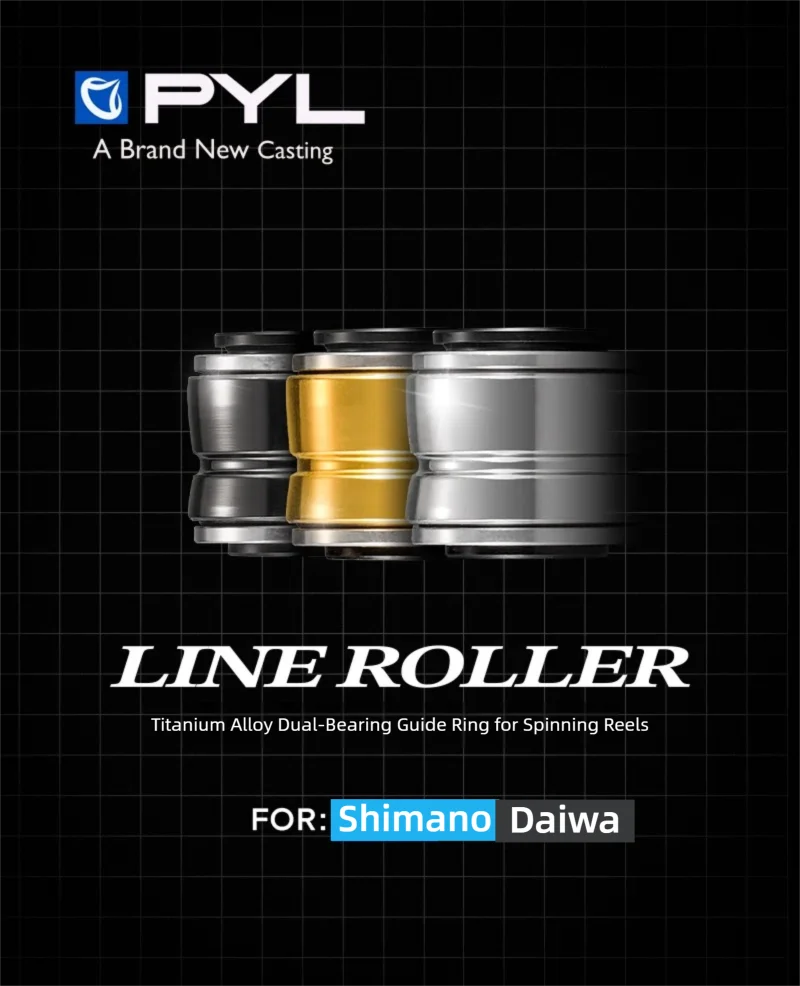 PYL Titanlegierung Doppellager-Schnurführung - Salzwasserbeständige Spinnrolle Schnurführung für Shimano/Daiwa Upgrade – Detail 2