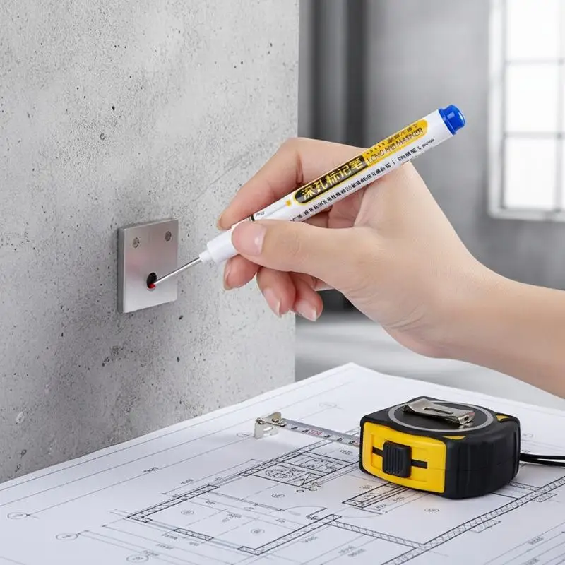 72 Hours Deep Reach Marker Waterproof Construction Pen Long Nip Drill Markers Colorful Waterproof Carpenter Pens