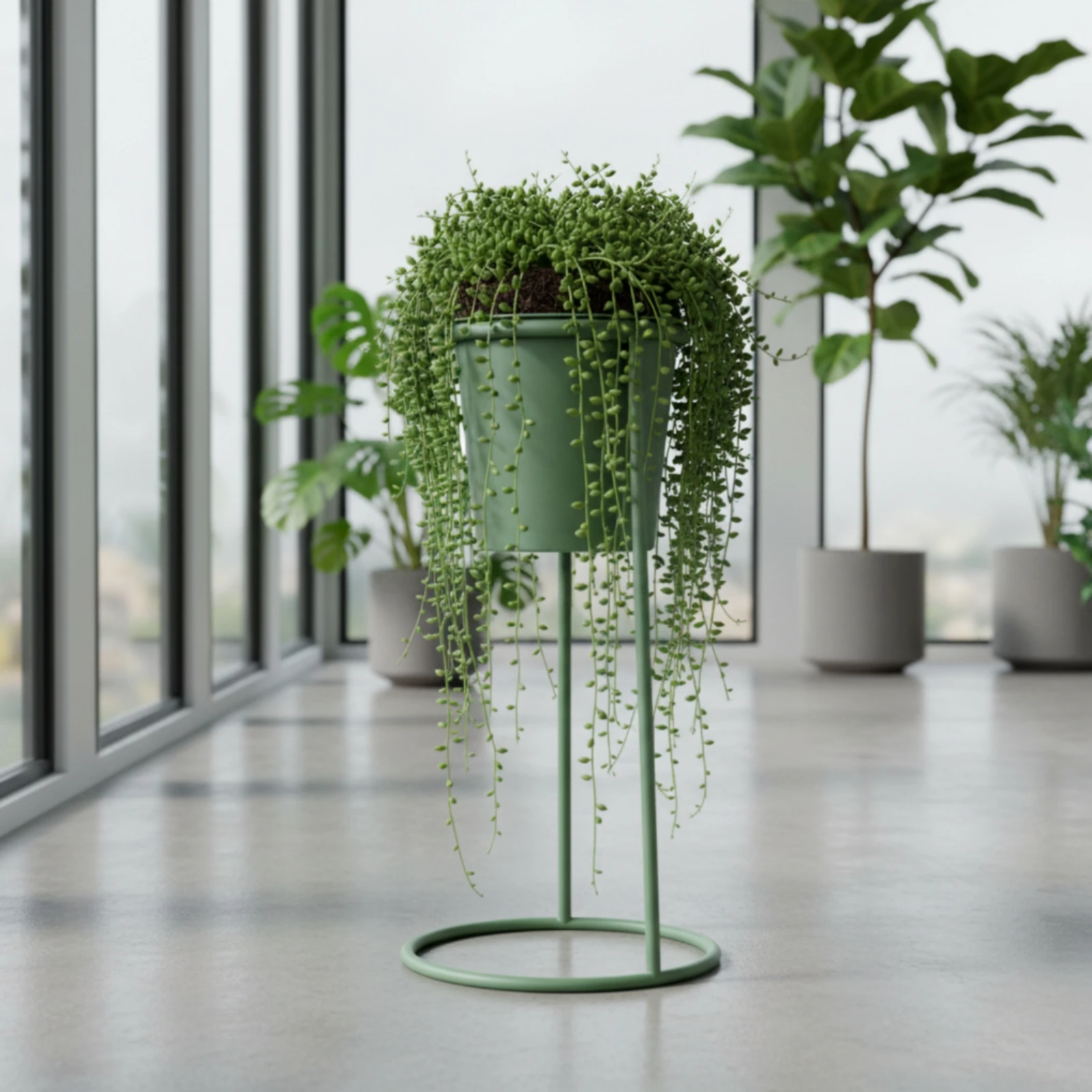 Metal Plant Stand Tapered Floor Plant Stand Furniture Sturdy Lightweight for Minimalists, Living Room, Balcony