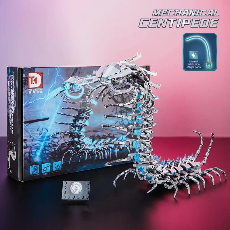 Mechanical Centipede Spider Cobra Manta Ray Octopus Building Blocks Puzzle Model Desktop Ornament Creative Gift