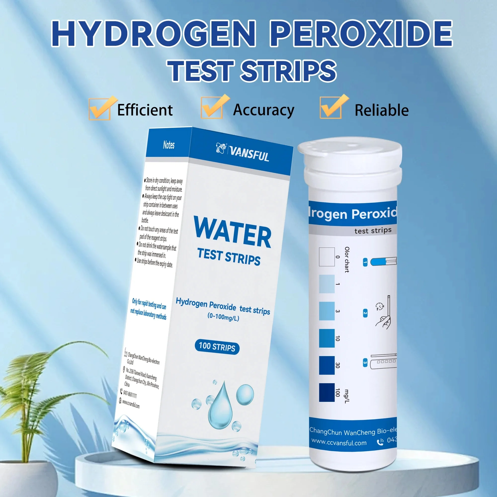 

Тест-полоски для воды VANSFUL 0-25 мг/л