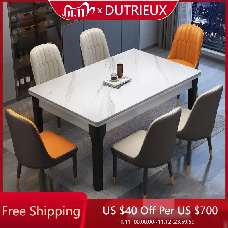 

Rectangle Luxury Dining Table Living Marble Nordic Kitchen Home Dining Table Modern Legs Mesas De Comedor Garden Furniture Sets