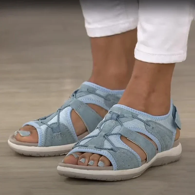 Sandalias hechas a medida para la mujer, zapatos redonplanos, casu, cómodos, color puro, para la playa y el verano, nuevo para