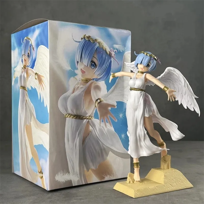 20CM Anime Figure Re:Life In A Different World From Zero Super Ghost Angel Rem Model Toy PVC Collection Desktop Ornaments