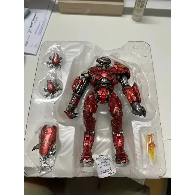 In Stock LING JIHUN Original Pacific Rim Crimson Typhoon Finished Mecha LED Light Emitting Action Figures Toy Gift Collection