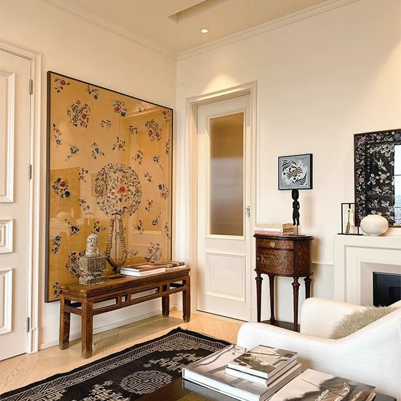 Oriental aesthetics, high sense, living room decorative painting, medieval and bird art, entrance painting