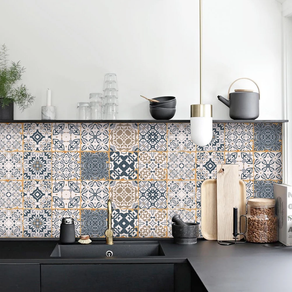 Add a Touch of Elegance  PVC Tile Stickers for Smooth and Flat Surfaces  24 Pieces for 0 59 Square Meters  Cut to Any Shape