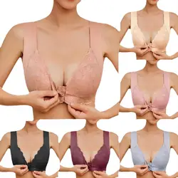 Women's Lace Stitching Push-Up Comfortable Front Buckle Breathability High Stretch Invisible