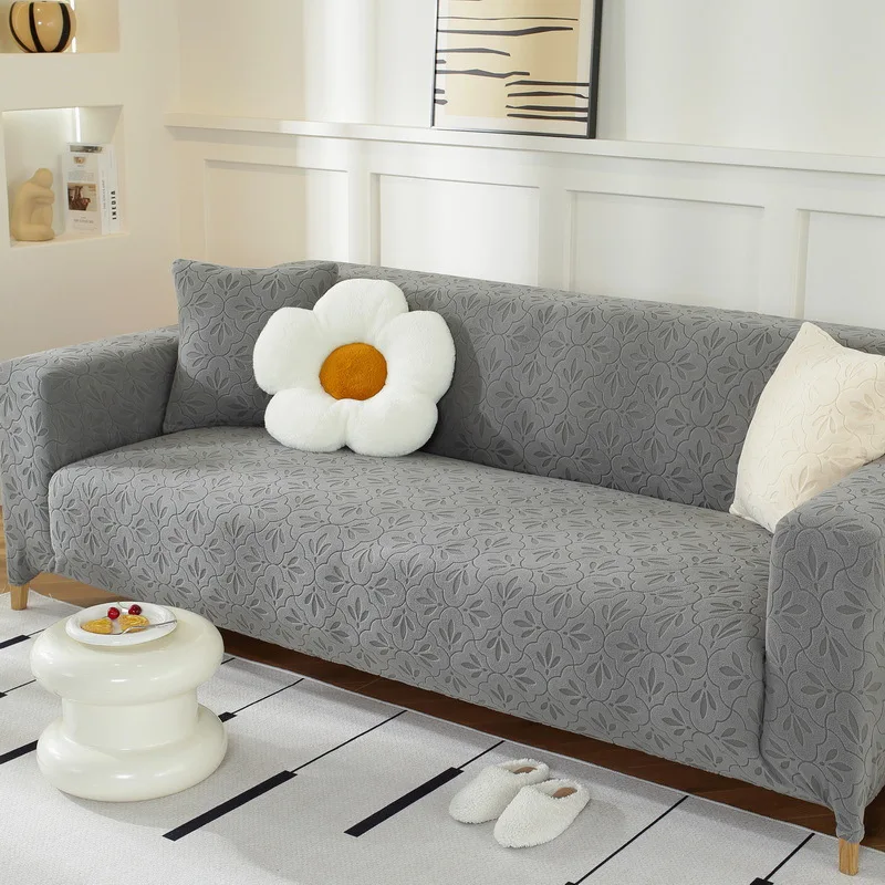 Elastic Full-Coverage Sofa Cover Cat-Scratch-Resistant Living Room Protector All-Season Dustproof for Lazy Person