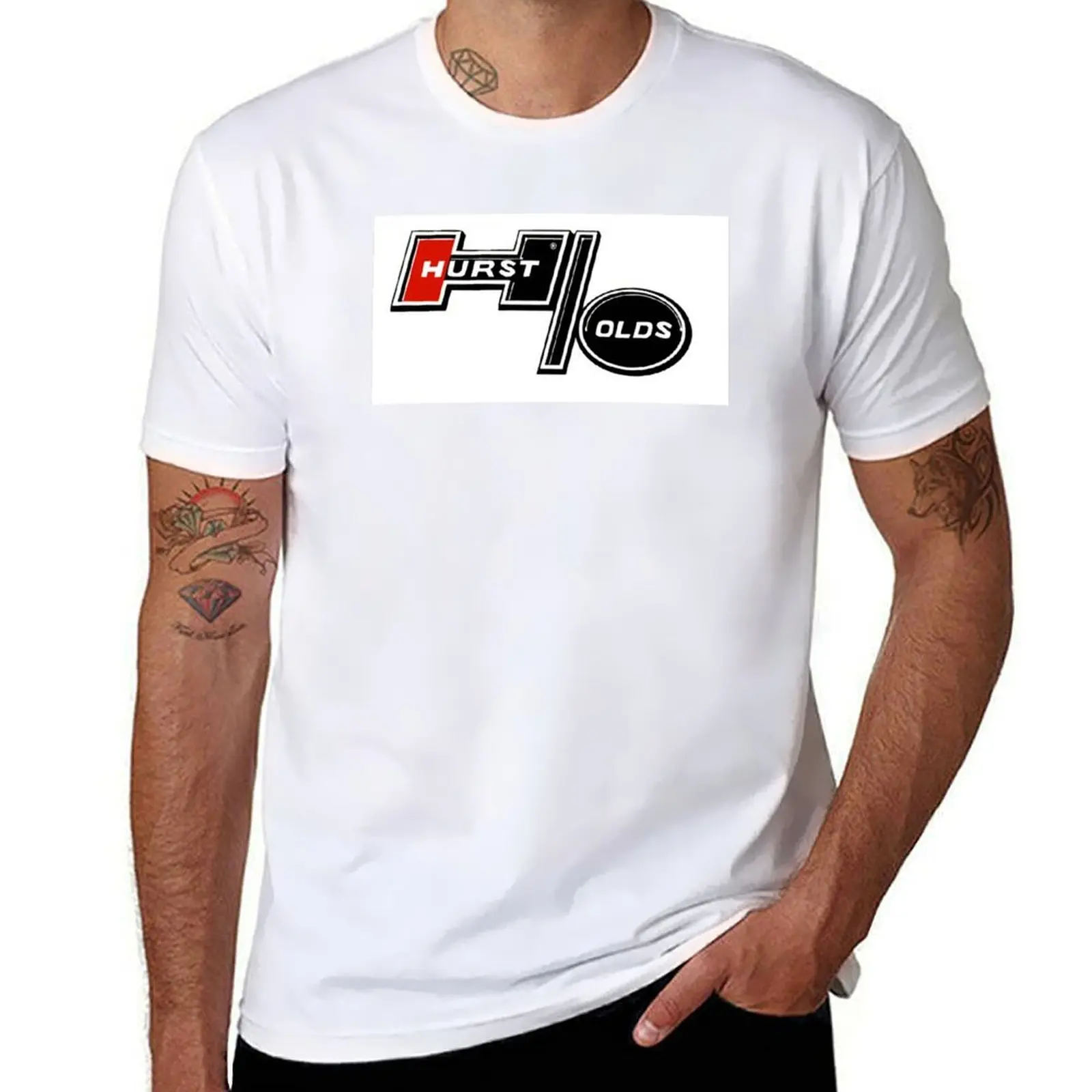 

Hurst Old Logo T-Shirt cotton t shirts man 100% t shirt man designer T-Shirt