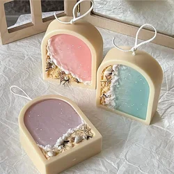 문짝 캔들 실리콘 몰드 석고 프레임, 석고 몰드, 곰 향기 캔들 몰드, 퐁당 케이크 몰드, DIY 콘크리트 공예, 3D 곰 몰드