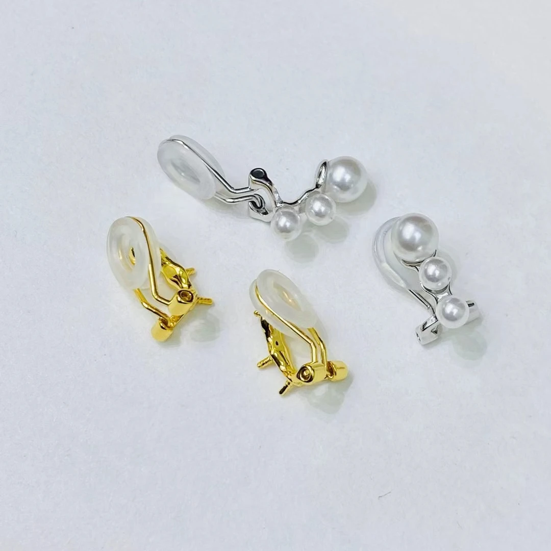 

Оптовая продажа, серьги из стерлингового серебра 925 пробы, зажим для крепления, фурнитура, базовые монтажные детали, аксессуар для жемчуга 3,5-5,5 мм